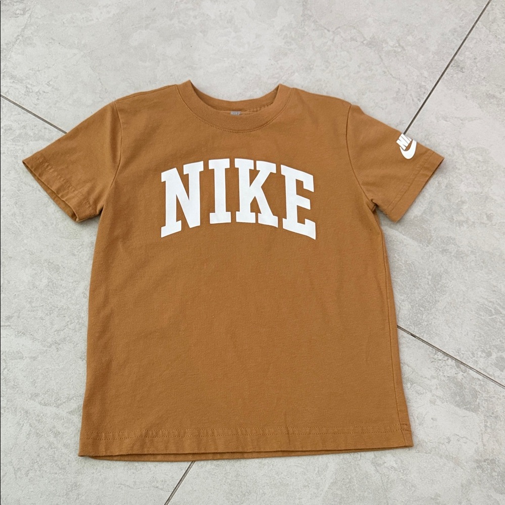Nike Brown Crew Tee with White Logo